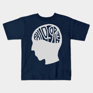 A Philosophical Mind (Grey Version) Kids T-Shirt